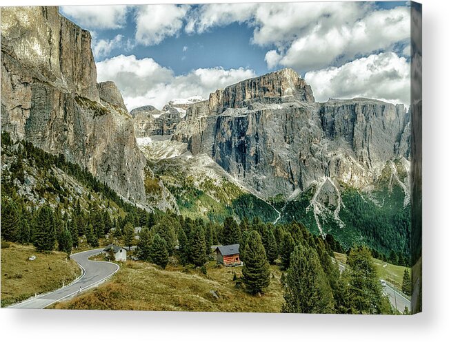 Italy Acrylic Print featuring the photograph The road to the dolomites, Italy by Nir Roitman