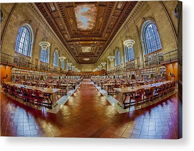 New York Public Library Acrylic Print featuring the photograph The Rose Main Reading Room NYPL by Susan Candelario