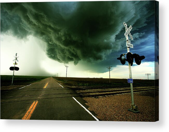 Weather Acrylic Print featuring the photograph The Rough Road Ahead by Brian Gustafson