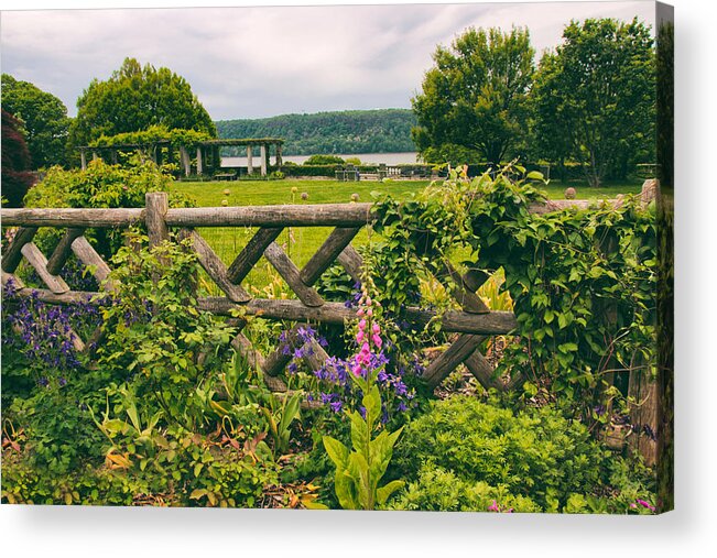 Wave Hill Acrylic Print featuring the photograph The Rustic Fence by Jessica Jenney