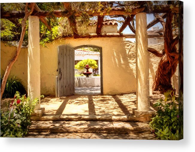 Monterey Acrylic Print featuring the photograph The Secret Garden by Susan Rissi Tregoning