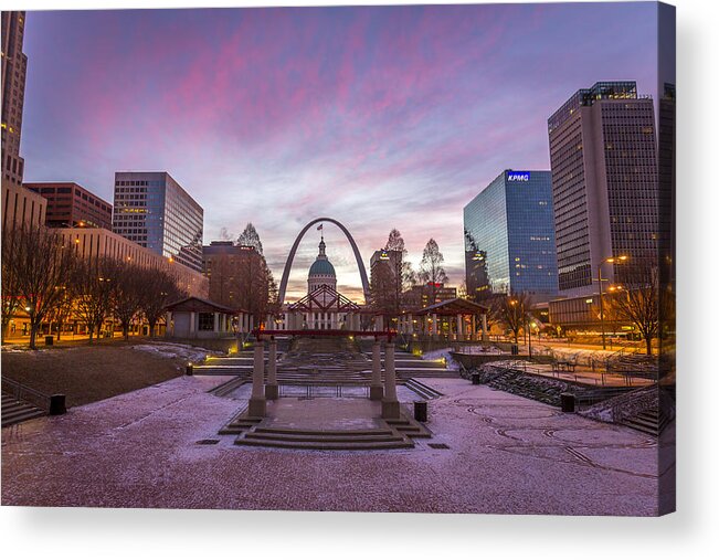 Landscape Acrylic Print featuring the photograph The St Louis Arch by The Flying Photographer