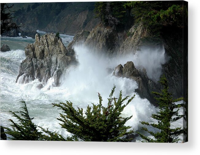 California Acrylic Print featuring the photograph The storm at Big Sur by Jeff Burgess