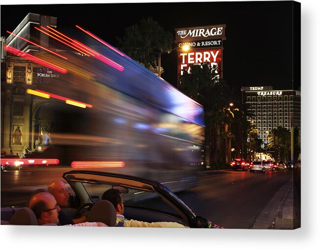 Las Vegas Acrylic Print featuring the photograph The STRIP AT NIGHT 4 by Don MacCarthy