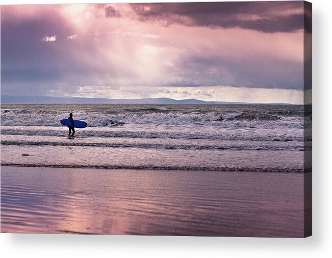 Surf Acrylic Print featuring the photograph The Surfer by Justin Albrecht