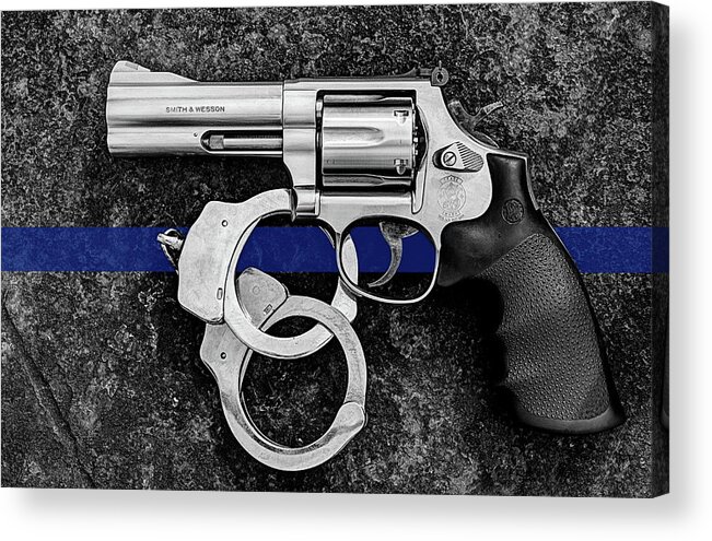 Thin Blue Line Acrylic Print featuring the photograph The Thin Blue Line by JC Findley