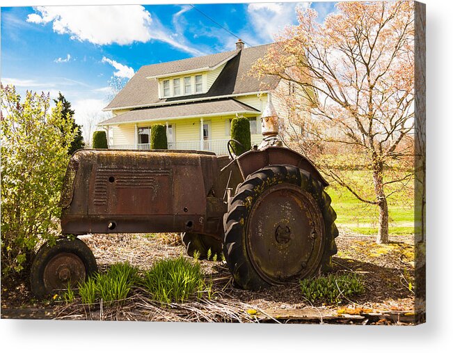 Bellingham Acrylic Print featuring the photograph The Tinman and the Tractor by Judy Wright Lott