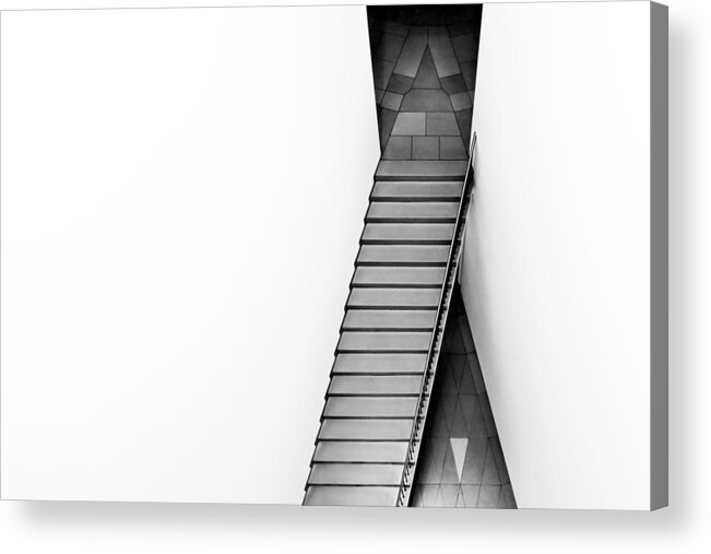 Stair Acrylic Print featuring the photograph The Triangular Tile by Gerard Jonkman