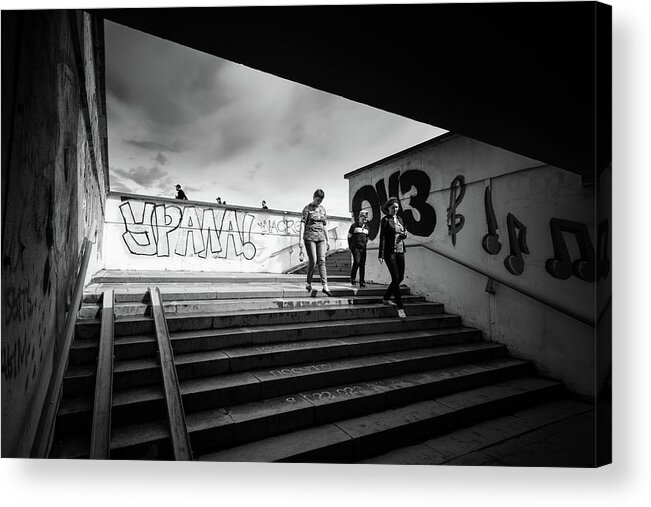 Urban Underpass Acrylic Print featuring the photograph The Underpass by John Williams