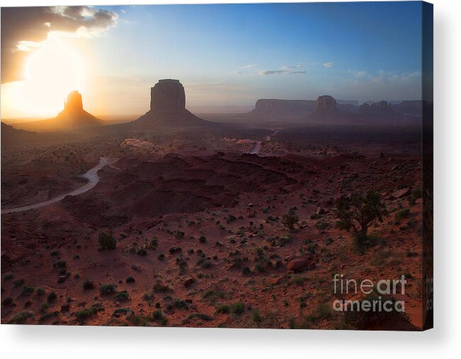 Utah Acrylic Print featuring the photograph The Valley Road by Jim Garrison