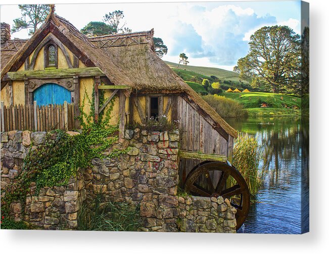 Tolkien Acrylic Print featuring the photograph The Watermill, Bag End, The Shire by Venetia Featherstone-Witty