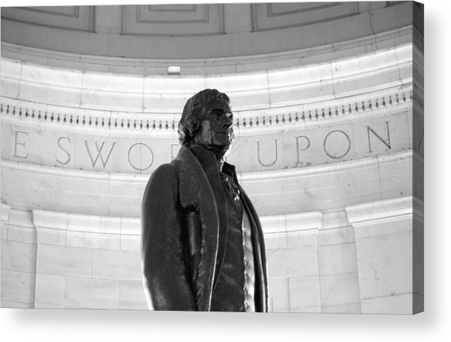 Patriotic Acrylic Print featuring the photograph Thomas Jefferson Statue by Valentino Visentini