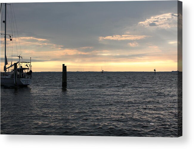 Thomas Acrylic Print featuring the photograph Thomas Point - The Morning Sun over the Bay by Ronald Reid