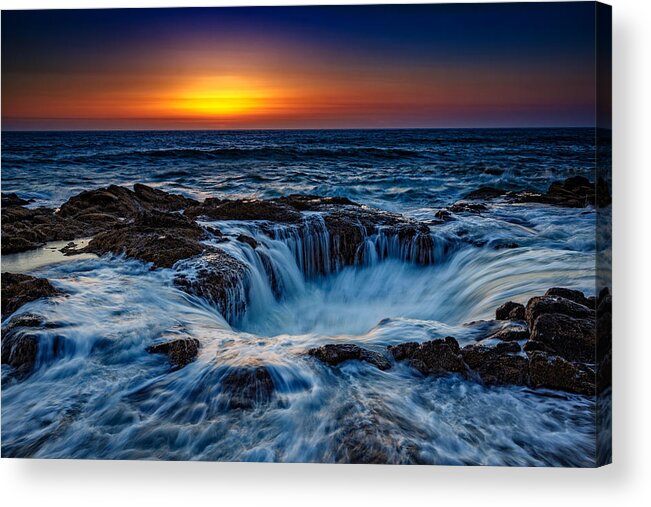 Oregon Acrylic Print featuring the photograph Thor's Well by Rick Berk