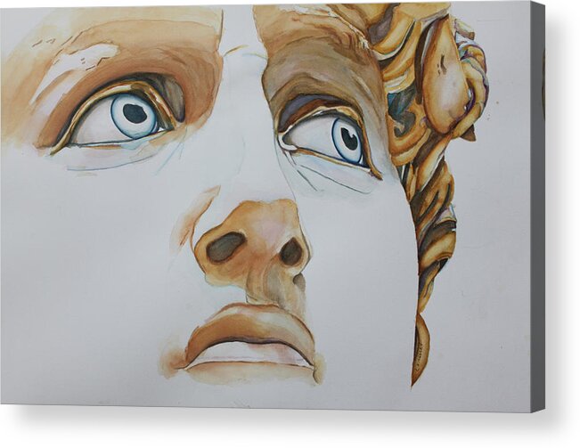 David Acrylic Print featuring the painting Those Eyes by Christiane Kingsley