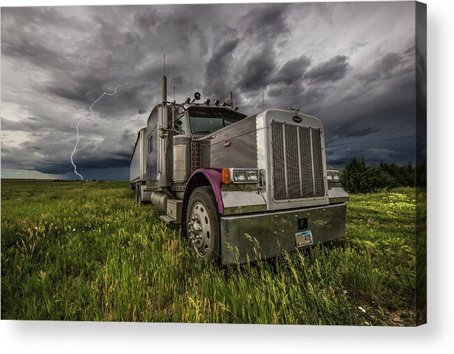 Field Acrylic Print featuring the photograph ThundersTruck by Aaron J Groen