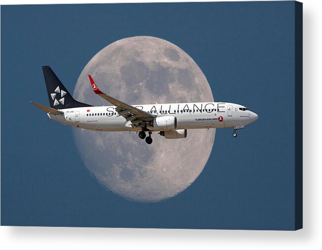 Star Alliance Acrylic Print featuring the photograph Ticket To The Moon by Smart Aviation
