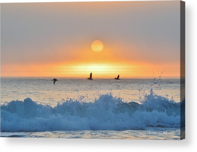 Obx Sunrise Acrylic Print featuring the photograph Time to fly by Barbara Ann Bell