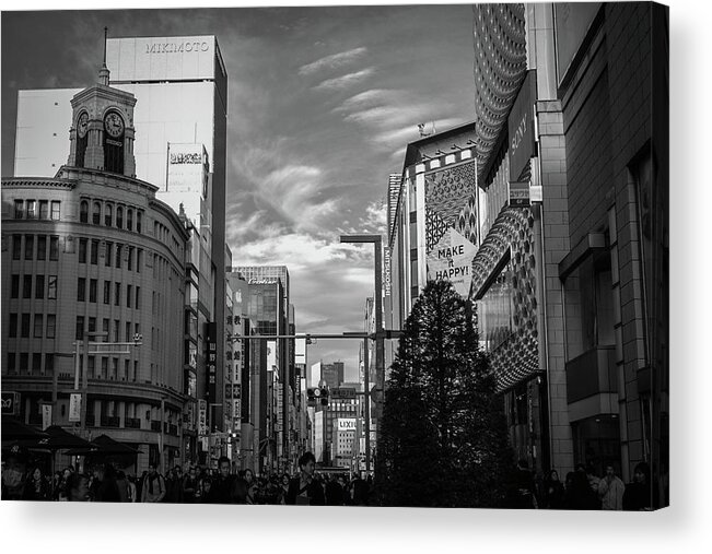 Japan Acrylic Print featuring the photograph Tokyo Ginza by Street Fashion News