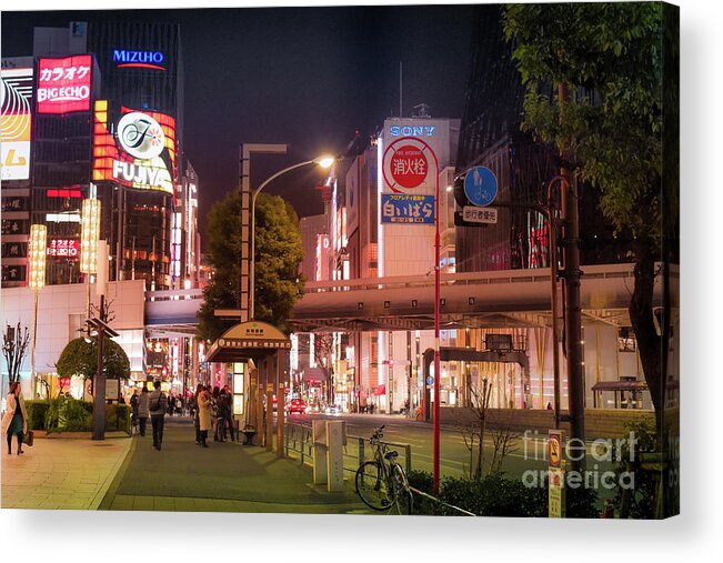 Pedestrians Acrylic Print featuring the photograph Tokyo Streets, Japan by Perry Rodriguez