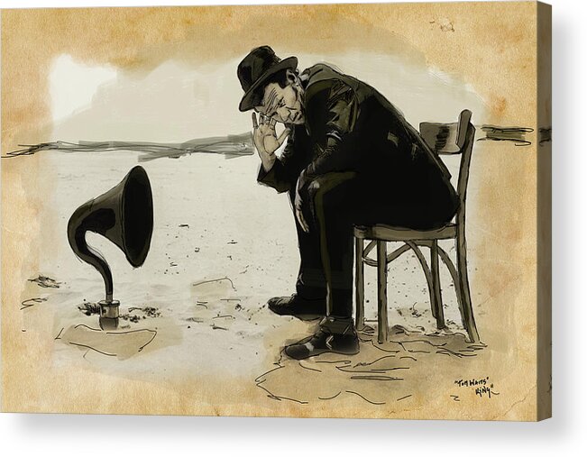 Tom Acrylic Print featuring the digital art Tom Waits by Sean King