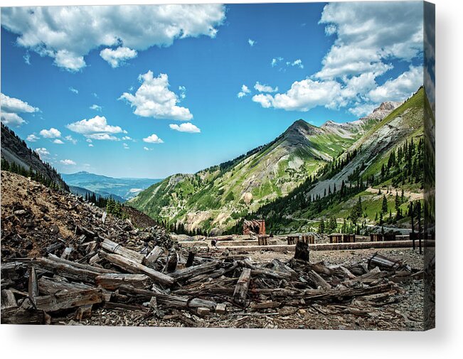 Tomboy Mine Ghost Town Acrylic Print featuring the photograph Tomboy Mine Ghost Town by George Buxbaum