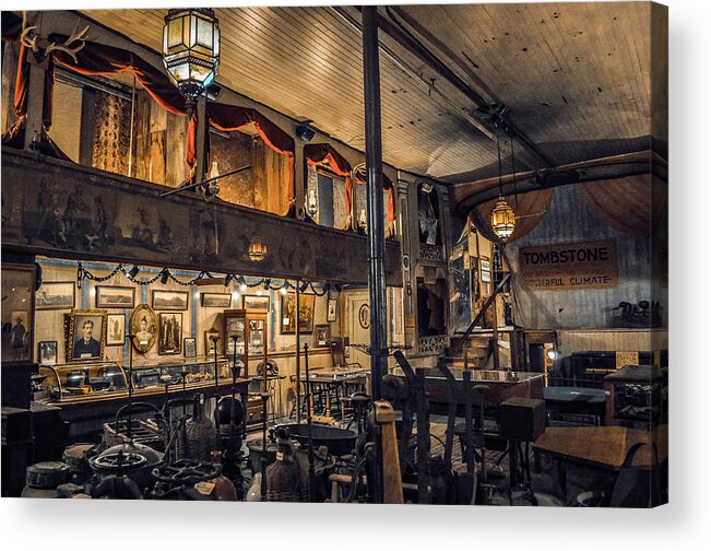 Tombstone Acrylic Print featuring the photograph Tombstone Bird Cage Theatre by Kyle Hanson