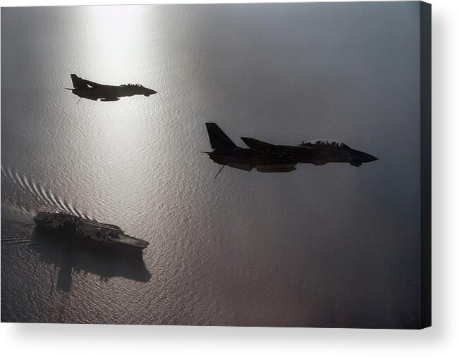 Aviation Acrylic Print featuring the photograph Tomcat Silhouette by Peter Chilelli
