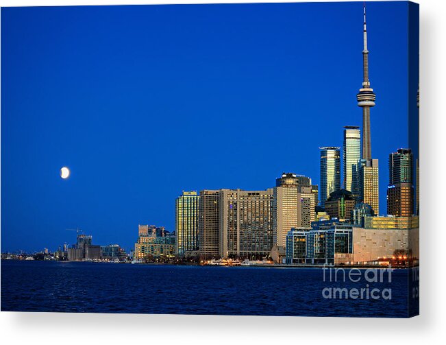 Toronto Acrylic Print featuring the photograph Toronto Moon Eclipse by Charline Xia