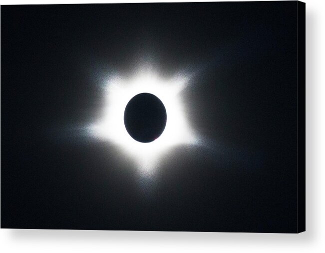 American Acrylic Print featuring the photograph Total Eclipse of the Sun at Totality by Debra and Dave Vanderlaan