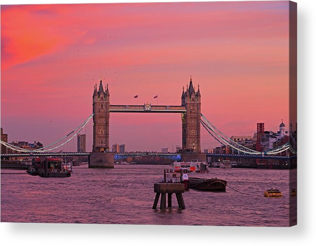 Tower Bridge London Acrylic Print featuring the photograph Tower Bridge London by Andy Myatt