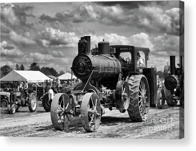 Tractor Acrylic Print featuring the photograph Tractor Steam Engine by Tamara Becker
