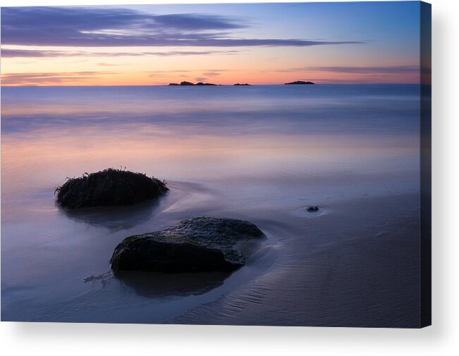 Tranquil Morning Acrylic Print featuring the photograph Tranquil Morning Singing Beach by Michael Hubley