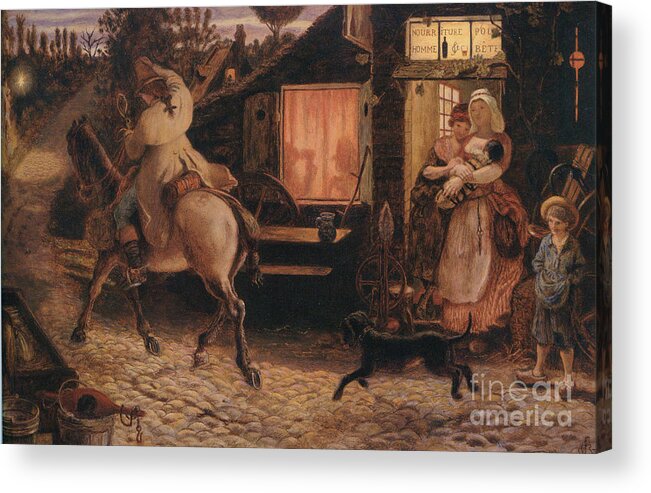 Ford Madox Brown Acrylic Print featuring the painting Traveller by MotionAge Designs