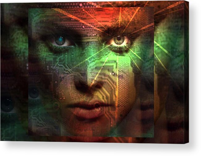 Cards Acrylic Print featuring the digital art Tribal Future by Shadowlea Is