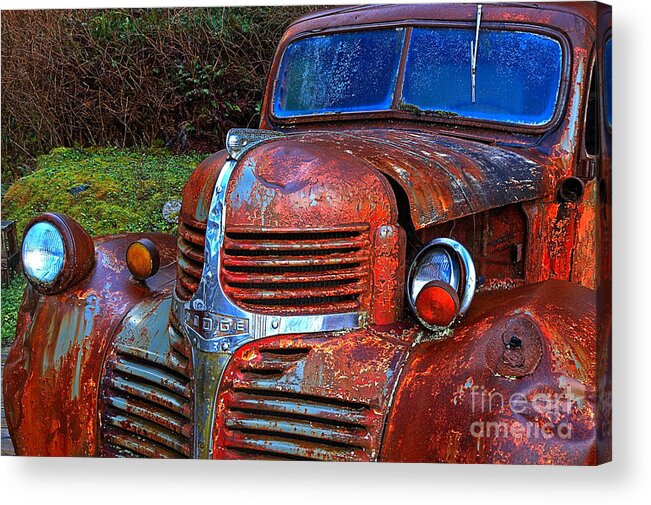 Dodge Truck Acrylic Print featuring the photograph Trust Rusty by Adam Jewell