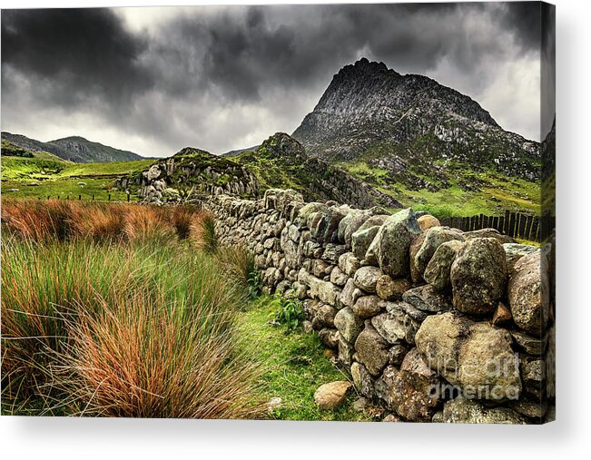 Tryfan Mountain Acrylic Print featuring the photograph Tryfan Mountain East Face by Adrian Evans