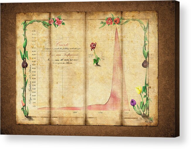 Tulipomania Acrylic Print featuring the digital art Tulipomania by Rene Pronk