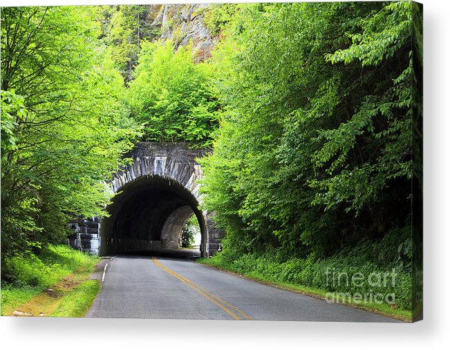 Rough Acrylic Print featuring the photograph Tunnel on the Parkway by Jill Lang