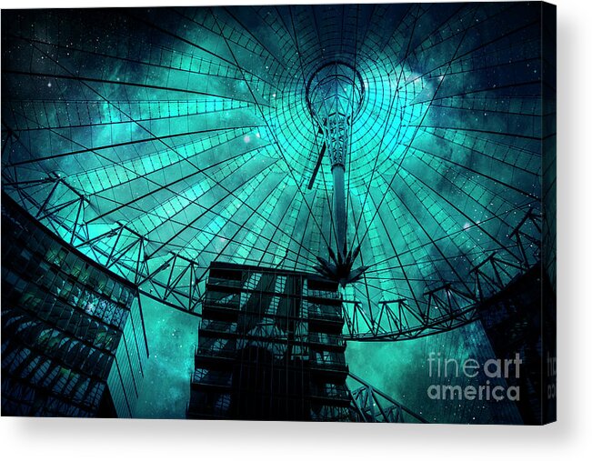 Universe Acrylic Print featuring the photograph Turquoise Cosmic Berlin by Brenda Kean