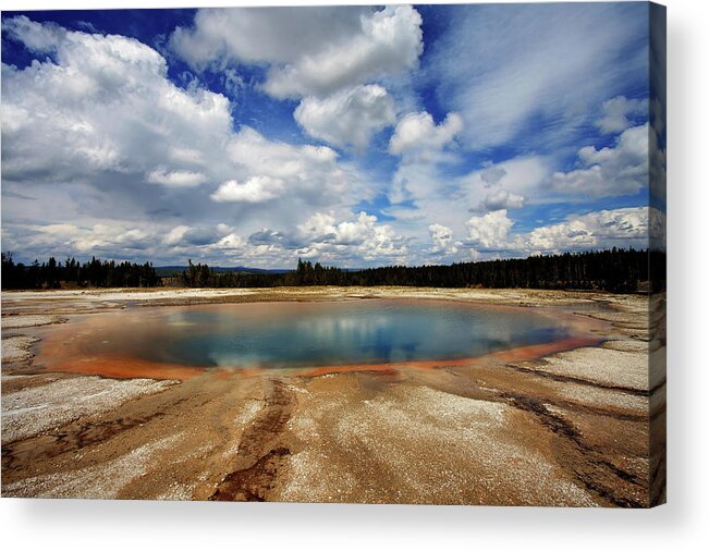 Yellowstone Acrylic Print featuring the photograph Turquoise Pool by Eilish Palmer
