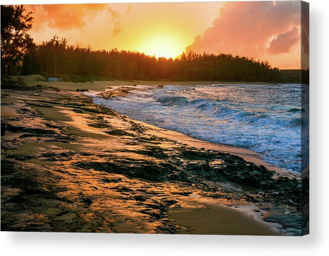 Seascape Acrylic Print featuring the photograph Turtle Bay Sunset 2 by Jason Brooks