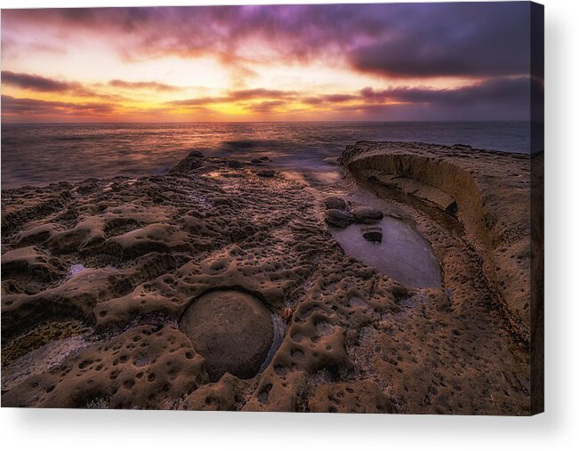 Pappys Point Acrylic Print featuring the photograph Twilight on the Pacific - California Coast by Photography By Sai