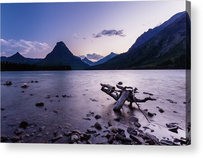 Clements Mountain Acrylic Print featuring the photograph two medicine lake, MT 2 by Mati Krimerman