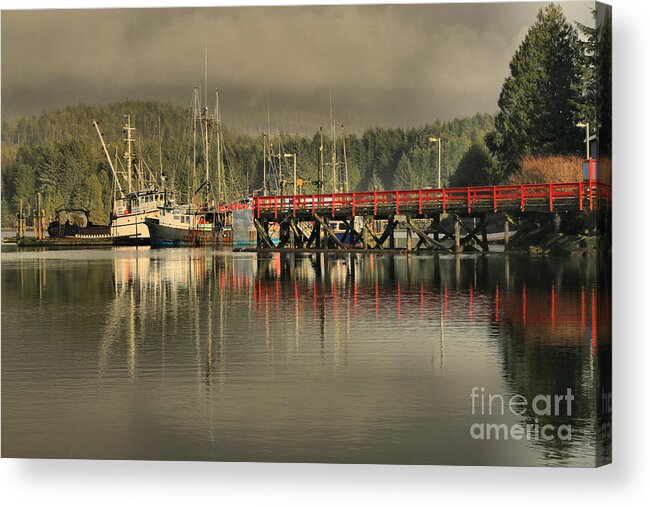 Commercial Fishing Acrylic Print featuring the photograph Ucluelet Commerical Fishing Trawlers by Adam Jewell