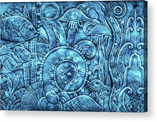 Under The Sea Acrylic Print featuring the mixed media Under The Sea by DiDesigns Graphics