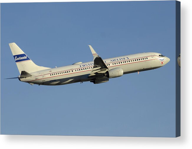 Airplane Acrylic Print featuring the photograph United Boeing 737-924 N75436 Retro Continental Phoenix Sky Harbor December 9 2015 by Brian Lockett