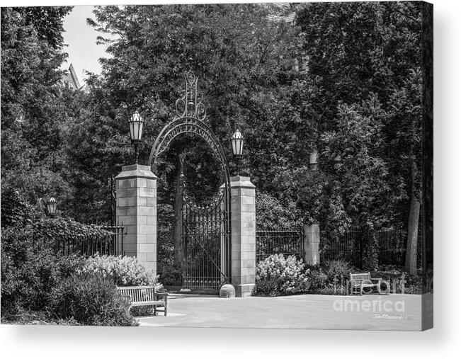 Chicago Acrylic Print featuring the photograph University of Chicago Hull Court Gate by University Icons