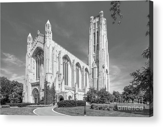 Chicago Acrylic Print featuring the photograph University of Chicago Rockefeller Chapel by University Icons