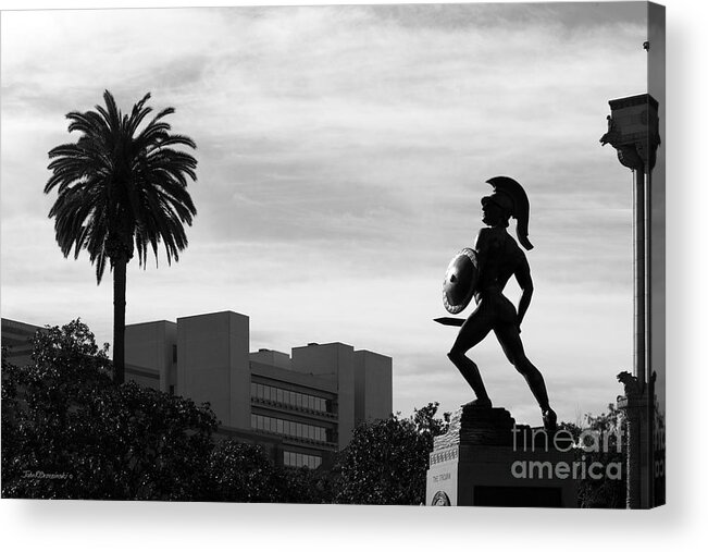 Aau Acrylic Print featuring the photograph University of Southern California Tommy Trojan by University Icons